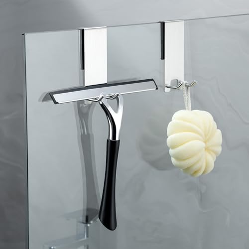 Taozun Shower Door Hooks, Shower Squeegee Hook, Stainless Steel - Image 3