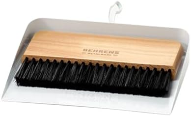 Behrens White Galvanized Dustpan & Brush Set - Image 2