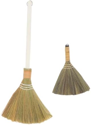 2pcs Handmade Grass Broom with Detachable Handle by cabilock