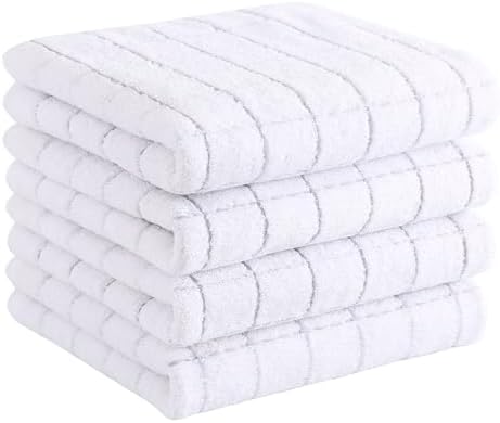 Homaxy 100% Cotton Terry Kitchen Towels, 4 Pack by Homaxy