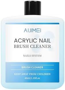 40ml Nail Brush Cleaner easy to clean brushes Professional nail brush cleaner by AIJIMEI