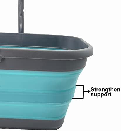 SAMMART 12L Collapsible Rectangular Handy Bucket/Multiuse Foldable Water Pail - Image 5