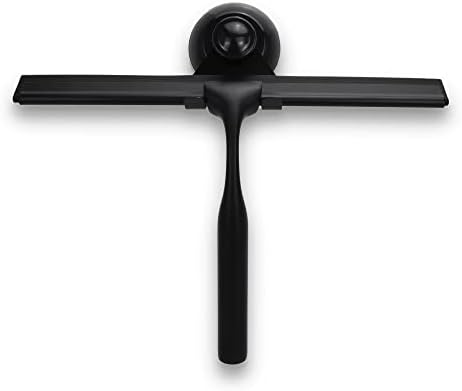 Matte Black Shower Squeegee for Glass Doors by FabGlassandMirror