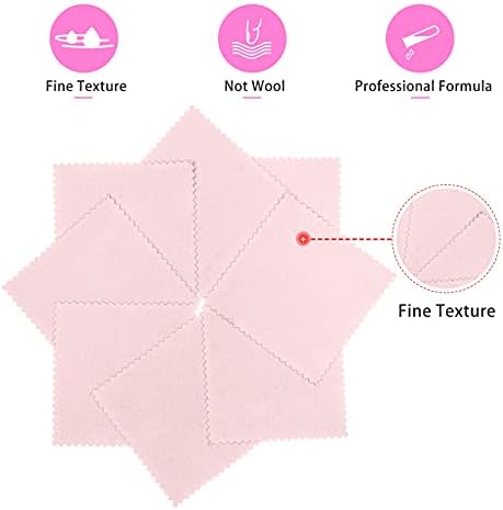 CATIFLIN 100pcs Jewelry Cleaning Cloth, Small Jewelry Polishing Cloth - Image 2