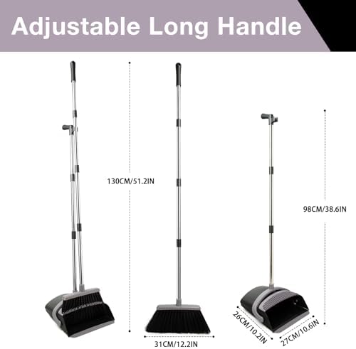 Broom and Dust Pan Combo Set, 51.2" Long Handle - Image 2