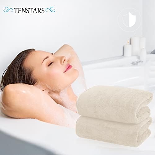 TENSTARS Silk Hemming Bath Towels - Image 5
