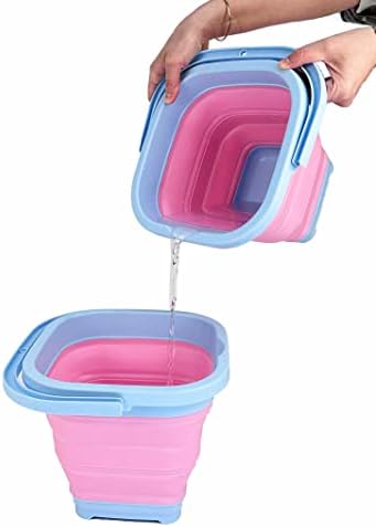 SAMMART Collapsible Rectangular Cleaning Bucket 5L- Foldable Camping Beach Sand - Image 7