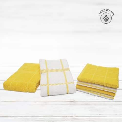 100% Cotton Terry Dish Cloth & Dish Towel, 6 Pack, Super Soft and Absorbent - Image 3