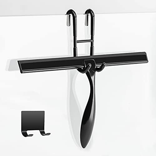 Simtive 12-Inch Shower Squeegee Set, Includes Shower Door Hook and Adhesive Hook by Simtive