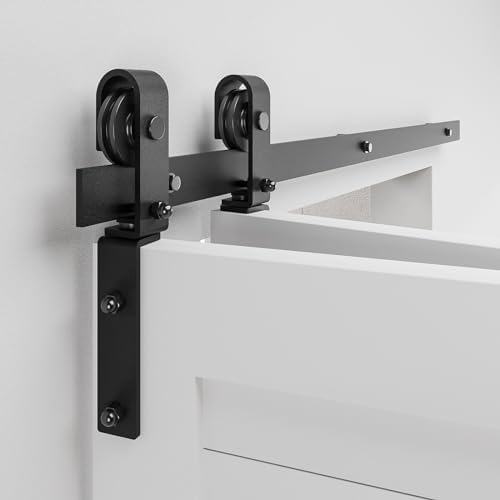 48" Bi-Folding Sliding Barn Door Hardware Track Kit, Smoothly&Quietly, Side by SlidingBarnDoorHardwareKit