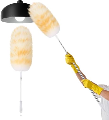 Remerry Extendable Lambswool Cleaning Duster 30-96 Inch, Wall Duster Cleaner by Remerry
