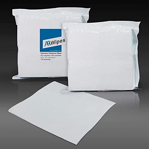 AAwipes Cleanroom Wipes Nonwoven Wipers Cellulose/Polyester Blend 12" x 12" - Image 4