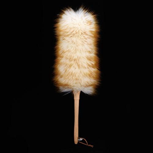 Lambswool Duster Soft Wool Dust Cleaner Wooden Handle Reusable Easy to Clean - Image 5