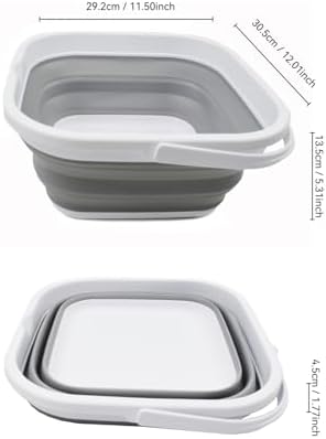 SAMMART 5.5L Collapsible Plastic Square Bucket - Image 3