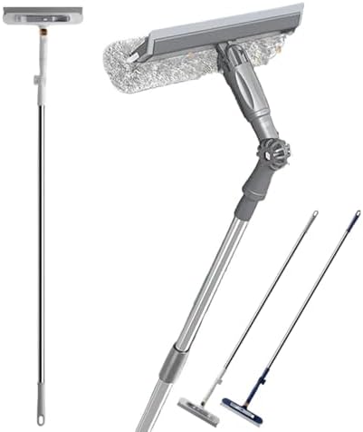 47in Window Squeegee with Extension Pole, 4-in-1 Telescopic Window Cleaner Tool by Unknown