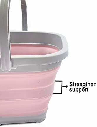 SAMMART Collapsible Rectangular Cleaning Bucket 5L- Foldable Camping Beach Sand - Image 4