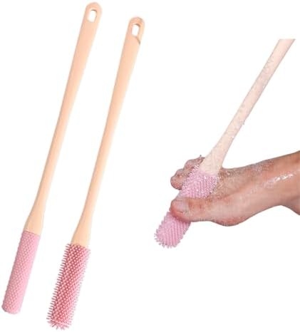 Toe Cleaning Brush with 15.7" Long Handle, Foot Scrubber in Shower by Unknown