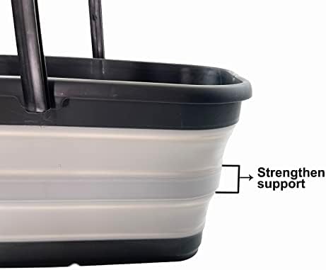 SAMMART 12L Collapsible Rectangular Handy Basket/Bucket/Multiuse Foldable Water - Image 5