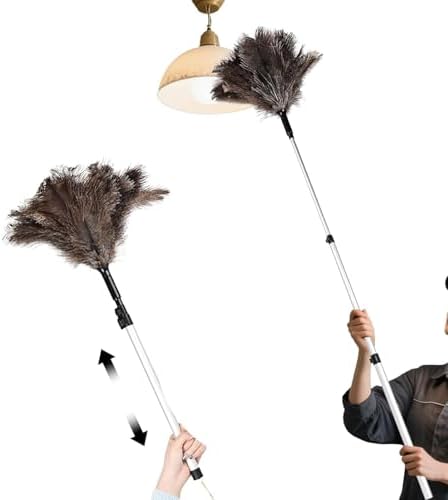 Extendable Ostrich Feather Duster up to 25-49 inches by Daieeparty