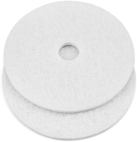 Teenyyou 2 Pcs 12" White Floor Buffer Pads by Teenyyou
