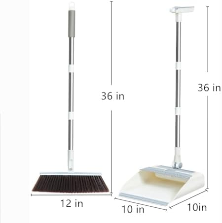 5-in-1 Foldable Cleaning Kit Broom & Dustpan Set - Image 4