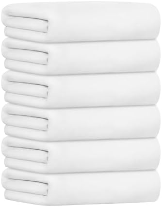 JML Bath Towels with Hanging Loop, 6 Pack by JML
