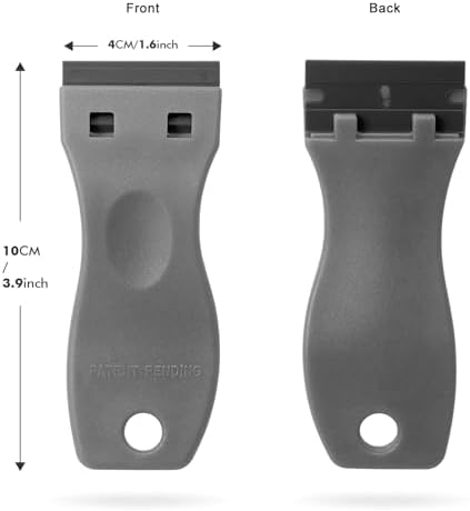 FOSHIO 20PCS Grey Plastic Razor Blade Scraper Tool - Image 3