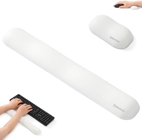 UnivoColors Design-Wave Set of Wrist Rest, Artificial Sheepskin+Memory by UnivoColors