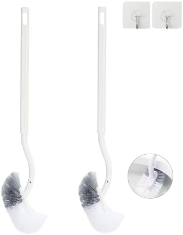 2 Pack Curved Toilet Bowl Brush Without Holder by Ryhiac