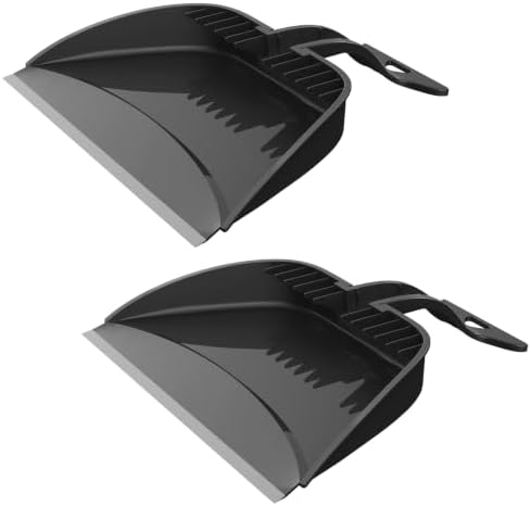 SetSail Step-on Dustpan with Rubber Lip 12-inch Wide Large Dustpan 2 Pack by SetSail