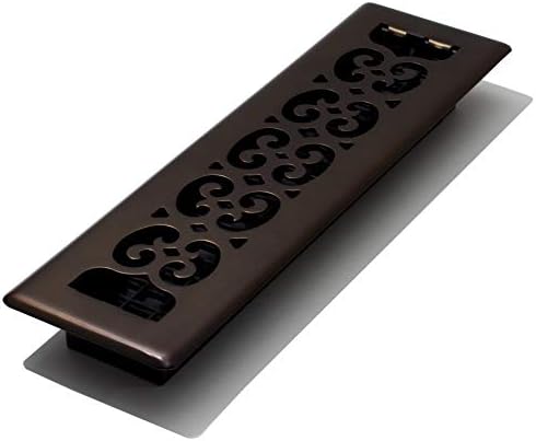 Decor Grates SPH212-RB Scroll Design Floor Register, Rubbed Bronze Finish by DecorGrates