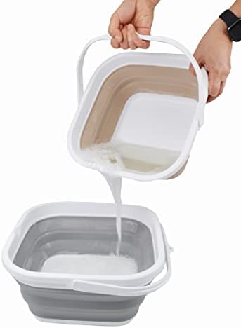 SAMMART 5.5L Collapsible Plastic Square Bucket - Image 7