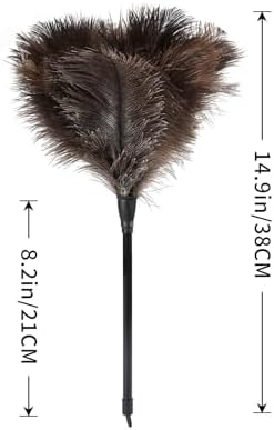 Natural Ostrich Feather Duster 14.9 inch Fluffy Mini Dusters - Image 2