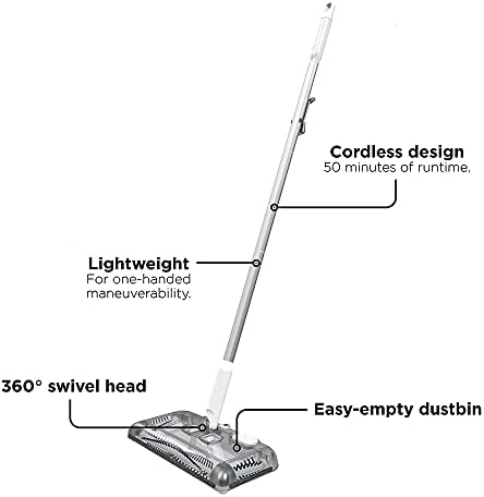 BLACK+DECKER Carpet Sweeper 50 Minute Lithium Floor Sweeper, Easy One Hand - Image 3