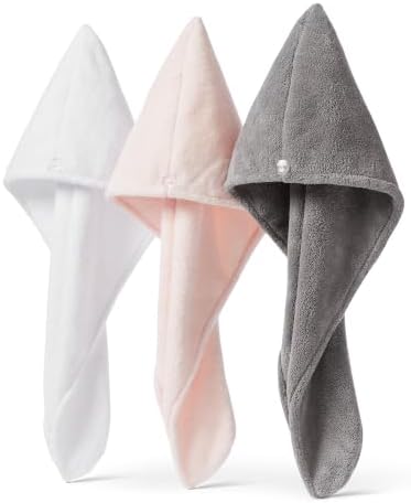 Amazon Basics Quick Dry Microfiber Hair Towel Wrap, Hair Drying Towel by AmazonBasics