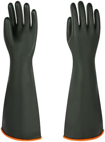 North Tower Heavy-Duty Latex Chemical Resistant Gloves, Long Rubber Gloves by GOLVESHELPYOUIMPROVELIFE