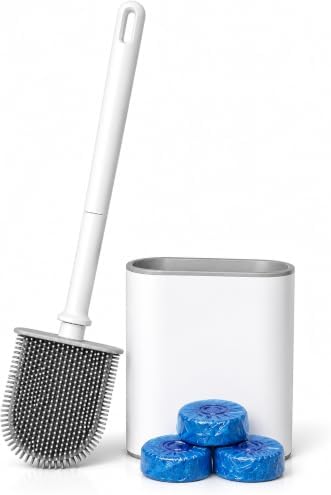 Silicone Toilet Brush and Holder Set by YadShop