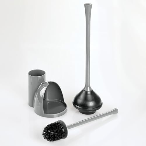 iDesign Compact Toilet Brush and Plunger Set - Image 4