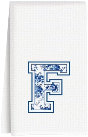 Chinoiserie Initial Kitchen Towels, Personalized Kitchen Towels, Personalized by Unknown
