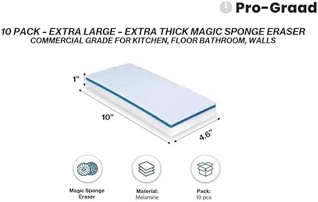 4610 Eraser Pads 4.5" x 10" Melamine Mop Sponges, 10 Pack - Image 2
