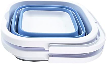 SAMMART Collapsible Rectangular Cleaning Bucket 5L- Foldable Camping Beach Sand - Image 3
