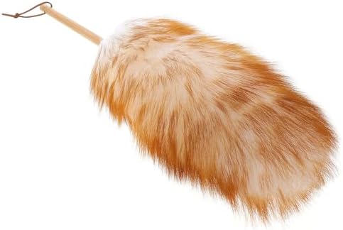 Wool Dusting Duster with Handle, Household Dust Cleaner Brush by pamingono