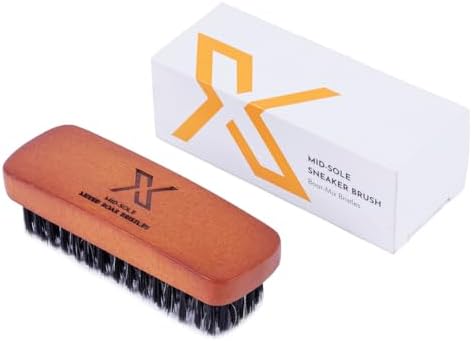 X Midsole Sneaker Cleaning Brush, Firm Boar-Mix Bristles Brush to Clean & by X