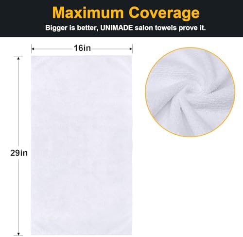UNIMADE Salon Towels 24 Pack, Super Soft Microfiber Hand Towel - Image 2
