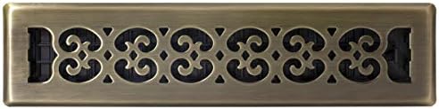 Decor Grates SPH214-A Scroll Design Floor Register, 2x14 Inches, Antique Brass - Image 2