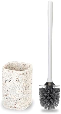 Vigar Zense Toilet Brush and Holder Set, Polyresin Stone by VIGAR