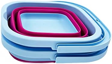 SAMMART Collapsible Rectangular Cleaning Bucket 5L- Foldable Camping Beach Sand - Image 2