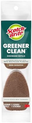 Scotch-Brite Greener Clean Non-Scratch Dishwand Refill, 14 Pack by Scotch-Brite