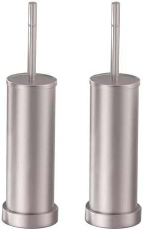 2 Pack Brushed Nickel Toilet Brush by Kaxnuaxu