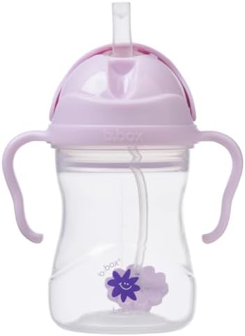 Lansinoh b.box Weighted Straw Sippy Cup, Boysenberry, 8 Ounce by Lansinoh